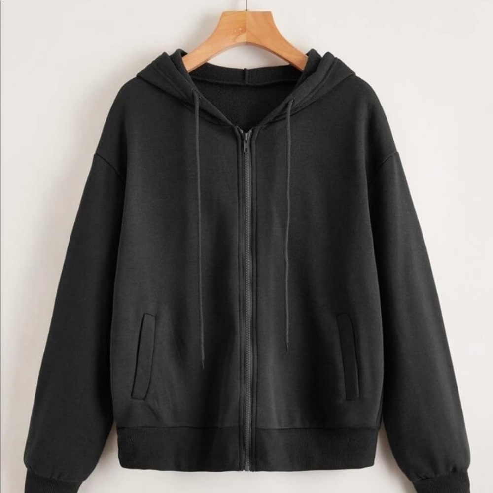 Black Drawstring Hoodie